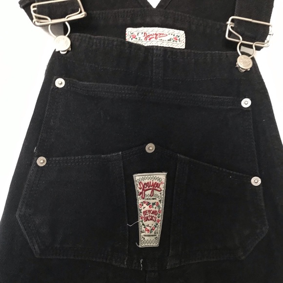 COPY - Black Short Overalls Vintage 1980s Jou Jou - Picture 3 of 5